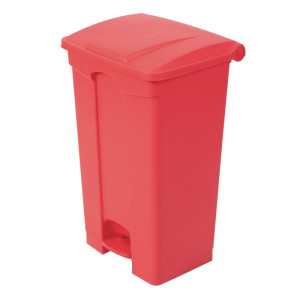 Cubo de basura de cocina con pedal rojo 87L - Jantex - Fourniresto