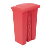 Cubo de basura de cocina con pedal rojo 87L - Jantex - Fourniresto