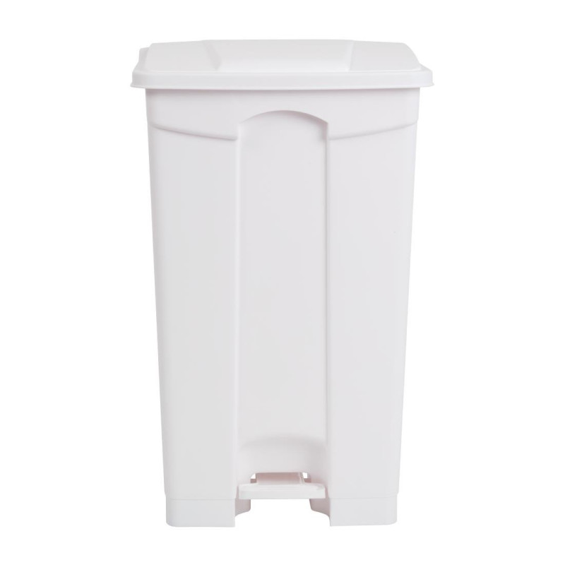 White 87L Pedal Kitchen Bin - Jantex - Fourniresto