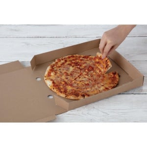 Cajas de pizza Kraft de 30 cm - Paquete de 100 - Fiesta Green - Fourniresto