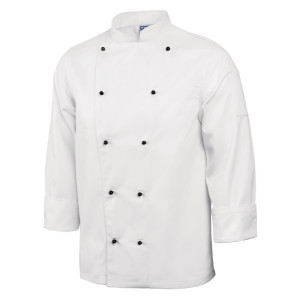 Chaqueta de cocina unisex Chicago de manga larga blanca talla L - Whites Chefs Clothing - Fourniresto