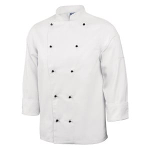 Chaqueta de cocina unisex Chicago de manga larga blanca talla M - Whites Chefs Clothing - Fourniresto