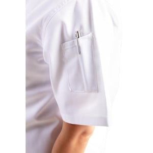 Chaqueta de cocina unisex Chicago de manga corta blanca talla XXL - Ropa de chef Whites - Fourniresto