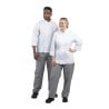 Pantalón de cocina unisex Vegas cuadros pequeños blancos y negros talla L - Whites Chefs Clothing - Fourniresto