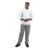 Pantalón de cocina unisex Vegas cuadros pequeños blancos y negros talla M - Whites Chefs Clothing - Fourniresto