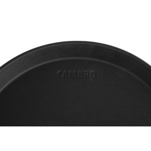 Bandejade Servicio Redonda de Fibra de Vidrio Antideslizante Camtread Negro Ø 280mm - Cambro - Fourniresto