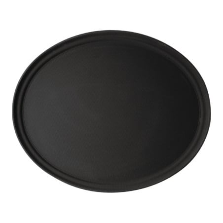 Bandejade Servicio Ovalada de Fibra de Vidrio Antideslizante Camtread Negro - Cambro - Fourniresto