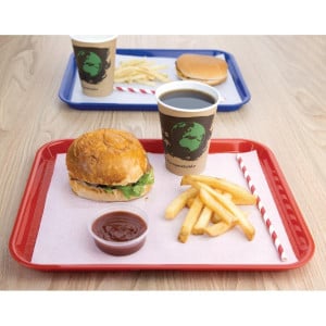 Red Plastic Fast Food Tray - Olympia KRISTALLON - Fourniresto