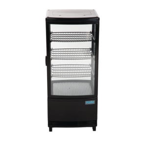 Vitrina refrigerada negra con puertas curvas 86 L - Polar - Fourniresto