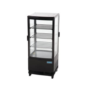 Vitrina refrigerada negra con puertas curvas 86 L - Polar - Fourniresto