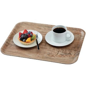 Tablero laminado Superficie con textura Madera de olivo claro 460 mm - Cambro - Fourniresto