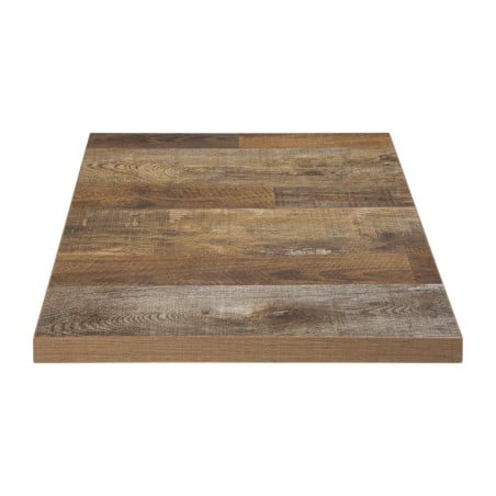 Mesa cuadrada de efecto madera envejecida - 600 x 600 mm - Bolero