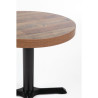 Plateau De Table Rond Effet Bois Vieilli - 600mm - Bolero