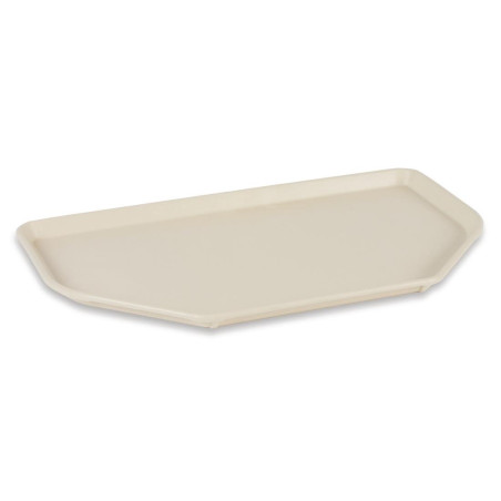 Bandejade servicio de poliéster trapezoidal 500x325mm beige - Roltex - Fourniresto