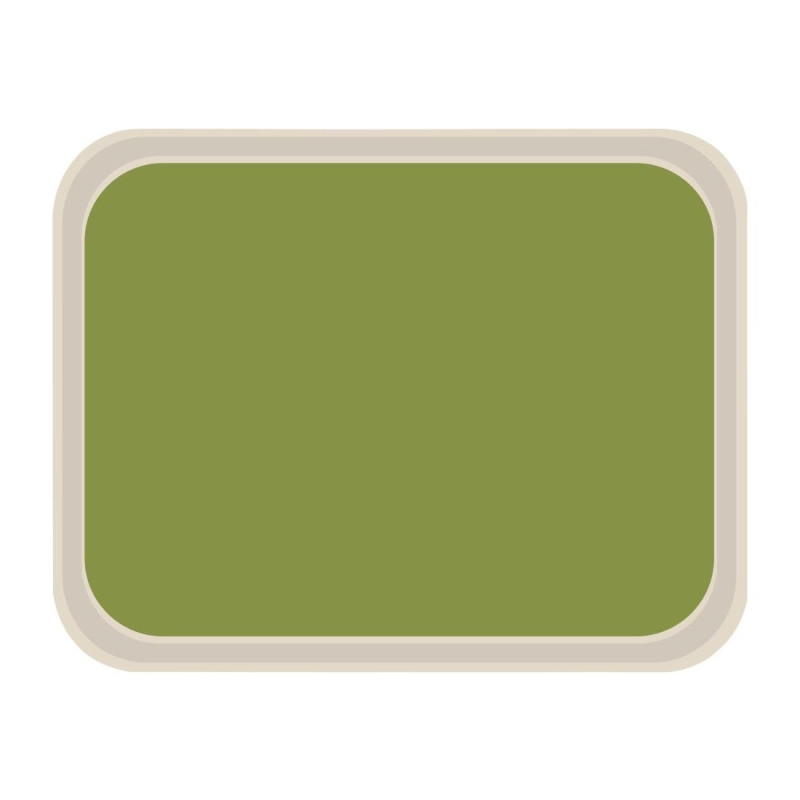 Standard Polyester Service Tray 470x360mm Green - Roltex - Fourniresto