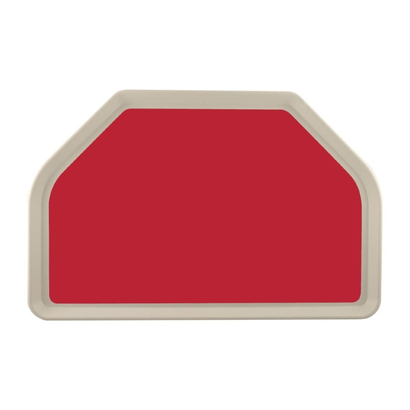 Bandejade servicio de poliéster trapezoidal GN 500x325mm Rojo - Roltex - Fourniresto