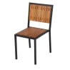 Chaises en Acier et Acacia - Lot de 4 - Bolero - Fourniresto