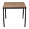 Square Steel and Acacia Table 80 cm - Bolero - Fourniresto