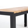 Steel and Acacia Benches 100 cm - Set of 2 - Bolero - Fourniresto