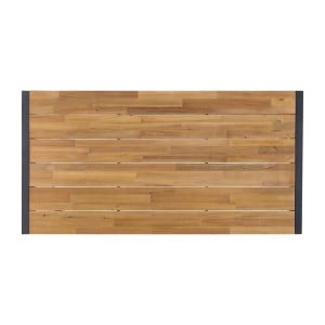 Mesa Industrial Rectangular Acero y Acacia 180 cm - Bolero - Fourniresto