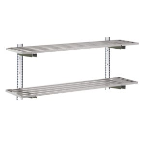 Ajourée Wall Shelf in Stainless Steel - L 1800 x 400mm - Gastro M