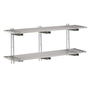 Ajourée Wall Shelf in Stainless Steel - L 1800 x 400mm - Gastro M