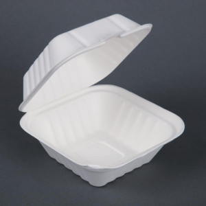 Cajas de hamburguesas compostables - L 149 mm - Paquete de 500 - Fiesta Green