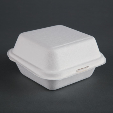 Cajas de hamburguesas compostables - Ø 153mm - Lote de 500 - Fiesta Green