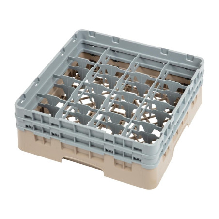 Glass Rack 16 Compartments Camrack Beige - L 500 x W 500mm - Cambro