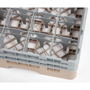 Casillero de vidrio 16 compartimentos Camrack beige - L 500 x P 500mm - Cambro