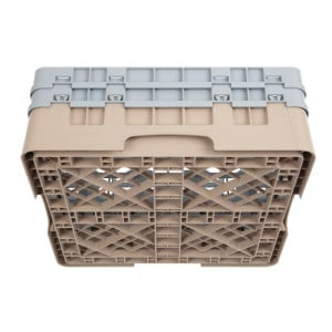 Casillero de vidrio 16 compartimentos Camrack beige - L 500 x P 500mm - Cambro