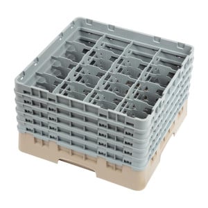 Glass Rack 16 Compartments Camrack Beige-L 500 x W 500mm - Cambro