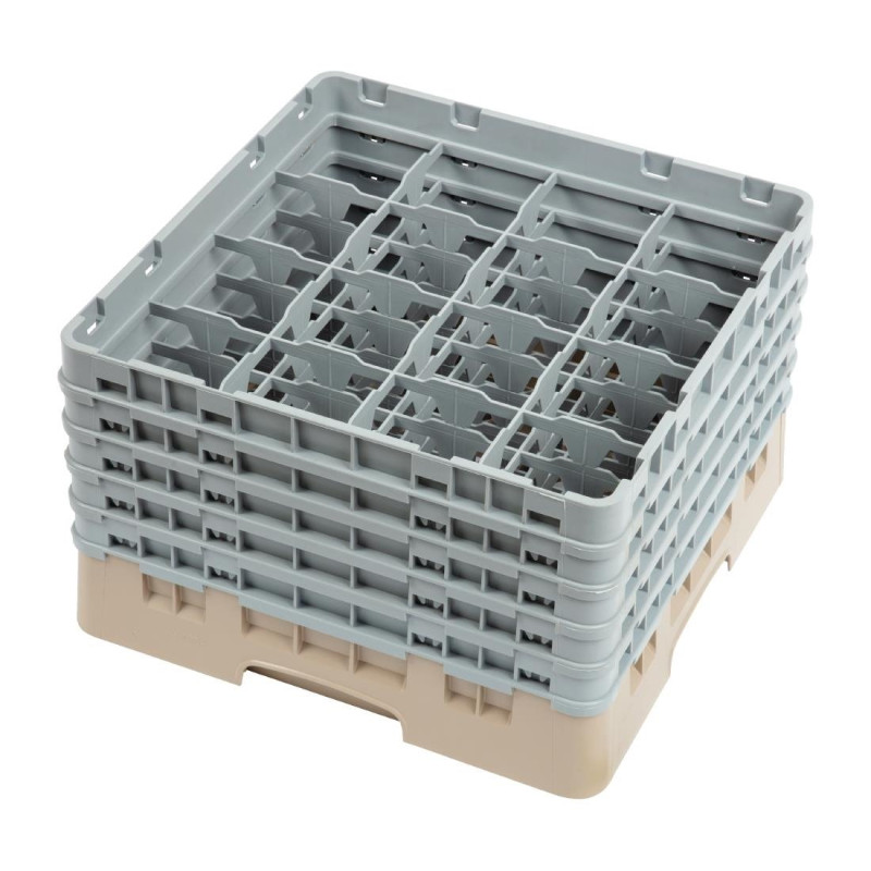 Casier À Verres 16 Compartiments Camrack Beige-L 500 x P 500mm - Cambro