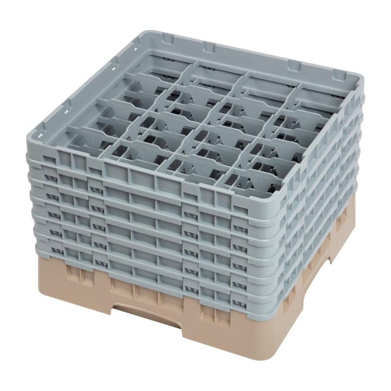 Casillero de vidrio 16 compartimentos Camrack beige-L 500 x P 500mm - Cambro