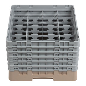 Casillero de vidrio 16 compartimentos Camrack beige-L 500 x P 500mm - Cambro