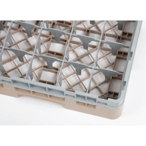 Casillero de vidrio 25 compartimentos Camrack beige - L 500 x P 500mm - Cambro