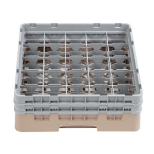 Casillero de vidrio 25 compartimentos Camrack beige Altura-L 500 xP 500mm - Cambro