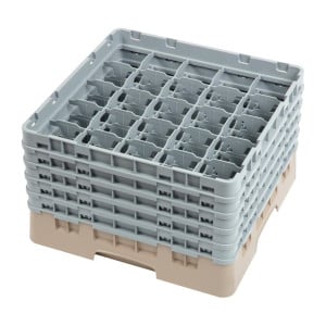 Casillero de vidrio 25 compartimentos Camrack beige-500x 500mm - Cambro