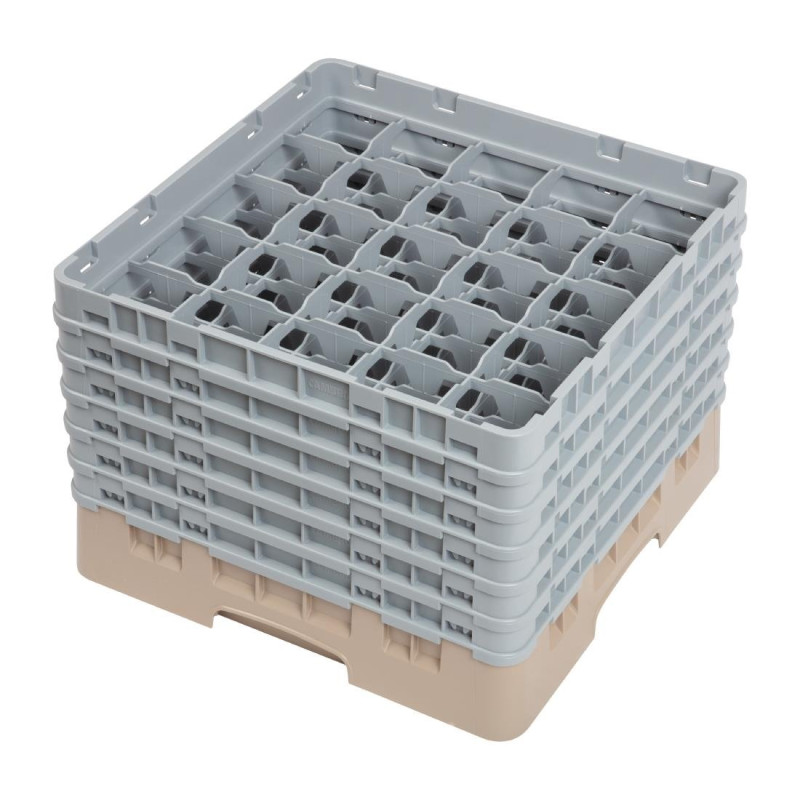 Casier À Verres 25 Compartiments Camrack Beige - L 500 x L 500mm - Cambro