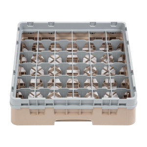 Casillero de vidrio de 36 compartimentos Camrack beige - L 500 x P 500mm - Cambro