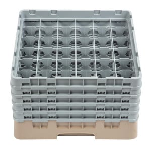 Casillero de vidrio 36 compartimentos Camrack beige - L 500 x P 500mm - Cambro