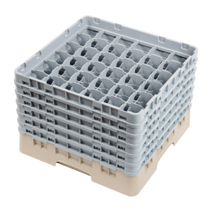 Casillero de vidrio de 36 compartimentos Camrack beige 500 x 500 mm - Cambro