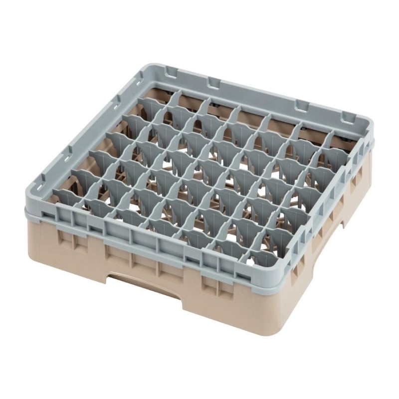 Casillero de cristales 49 compartimentos Camrack beige - L 500 x P 500mm - Cambro