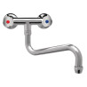 Grifo Mezclador Bitrou Modelo Pesado 3/4" Montaje en Pared Cuello Bajo - L 200mm - FourniResto