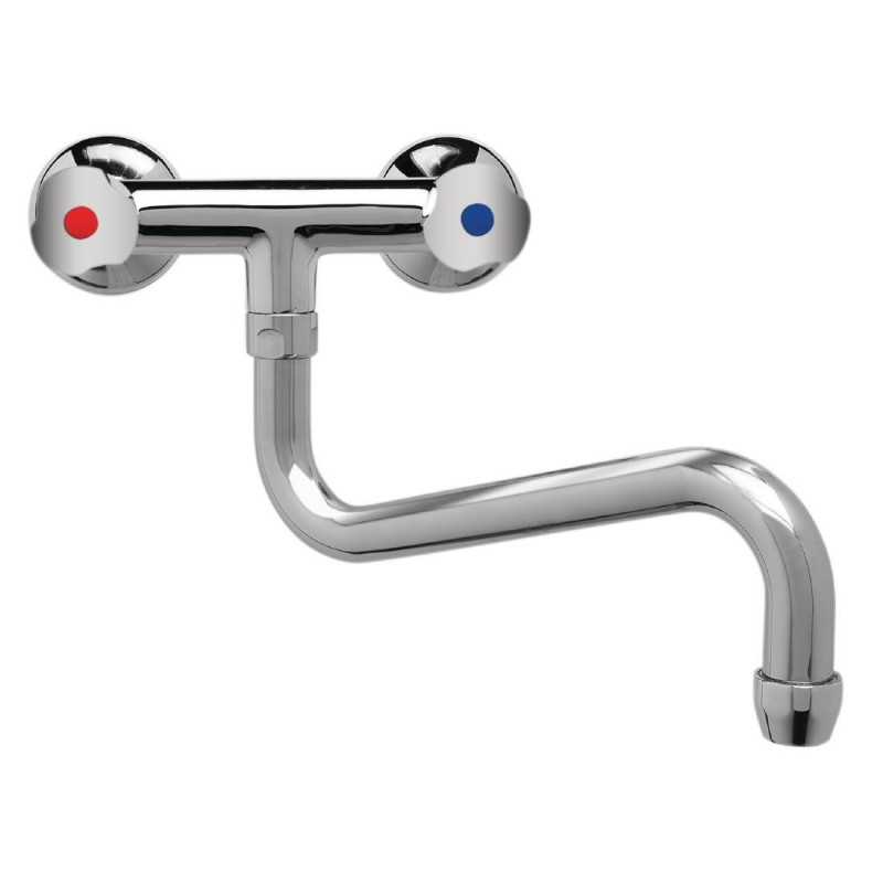 Mixer tap Bitrou Heavy Model 3/4" Wall Mount Low Neck - L 250 mm - FourniResto