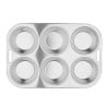 Placa de 6 moldes para muffins profundos de acero inoxidable - Vogue