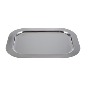 Bandeja rectangular de acero inoxidable con tapa transparente - APS - Fourniresto