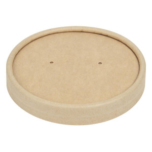 Tapas para Tazones de Sopa Kraft Microondas Reciclables 225ml y 350ml - Lote de 500 - Colpac