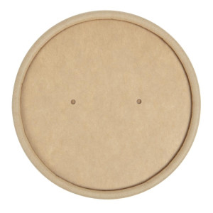 Tapas para Tazones de Sopa Kraft Microondas Reciclables 225ml y 350ml - Lote de 500 - Colpac