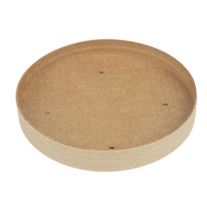 Tapas para Tazones de Sopa Kraft Microondas Reciclables 225ml y 350ml - Lote de 500 - Colpac